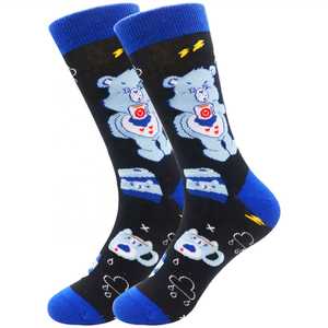 2026 New Funny Astronaut Paghett Scribble Fruit Pitaya Math Chess Pattern <b>Combed</b> Cotton Novelty Colorful Fashion Crazy Socks - Product Image 1