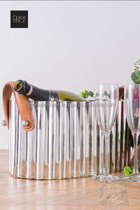 Seau à glace classique en acier inoxydable personnalisé, capacité 3L, motif floral écologique, pour bar et camping - Product Image 5