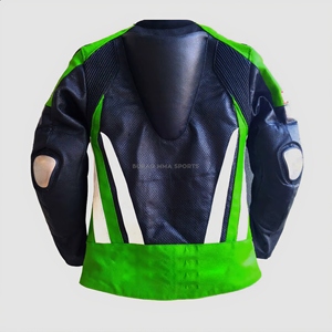 Chaqueta de Motocicleta de Invierno para Hombre, de Cuero Genuino, con Cierre de Cremallera, Estilo Formal, Diseño Sólido, Parche con Logotipo Personalizado - Product Image 3