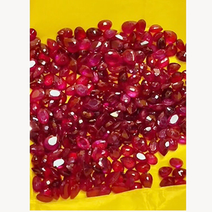 315 pièces de rubis naturels roses de Bangkok, en verre, 6x4mm, 7x5mm, taille ovale et poire, 247 carats, traités thermiquement, pierres précieuses en vrac pour bijoux - Product Image 3