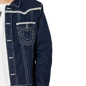 Chaqueta Vaquera Personalizada para Hombre 2026, Color Sólido, Transpirable, Ecológica, con Logotipo Frontal, Fabricante OEM ODM de Pakistán - Product Image 4