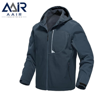 Veste softshell d'hiver pour homme, à capuche, coupe-vent, imperméable, respirante, avec fermeture éclair, vêtements d'extérieur, logo personnalisé OEM