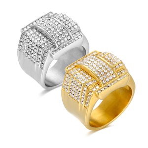 Bague Hip Hop de Luxe Plaqué Or 18 carats de Qualité Supérieure avec Diamants pour Hommes – Idéale pour le Streetwear, les Fêtes et les Occasions Spéciales - Product Image 5