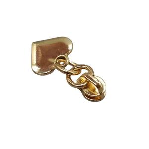 Numéro personnalisé n° 3 tirettes de fermeture éclair en métal doré clair, forme cœur à fond épais, pour sacs et manteaux, accessoires vestimentaires - Product Image 4