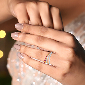 Luxurious <b>Two</b> Tone Rose Gold <b>Ring</b> Featuring a Grand Diamond Halo and Accent <b>Stones</b> Timeless Brilliance: Rose Gold Diamond Halo - Product Image 2