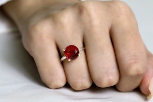 Minimalist Design Genuine Pink Tourmaline Round Faceted Gemstone <b>Cocktail</b> <b>Ring</b> 100% Pure 925 Sterling Silver Solitaire Fine <b>Ring</b> - Product Image 6