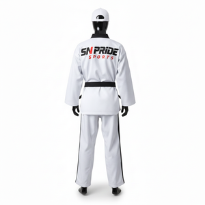 New Design <b>Top</b> Selling Men's Taekwondo Uniform Cotton Polyester Drawstring Closure Medium Waist Low MOQ Wholesale Custom Logo - Product Image 5
