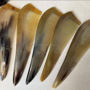 Peine de cuerno de Búfalo, accesorio para el cabello sin estática, peine de masaje para relajación, herramienta de peinado suave, peine de cuerno - Product Image 6