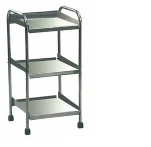 Hospital Patient <b>Bedside</b> Metal Table Heavy Duty Freestanding Vertical Polished Display Stand - Product Image 2