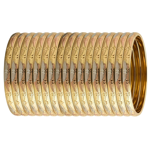 ORO-Z Stylish Three Tone Gold Plated Diamond Cut <b>Bangle</b> <b>Bracelet</b> for Women Fashion Jewelry Accessory - Product Image 1