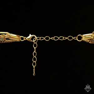 PRAO Collar de cadena en capas antideslustre chapado en oro Accesorio de moda - Product Image 1