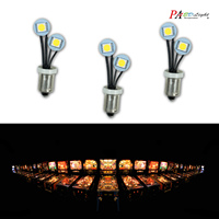 لمبة إضاءة LED من HYUGA طراز Ba9s T10 غير قابلة للتشويش لآلات البينبول وآلات الألعاب الترفيهية # 44 # 47 # مصباح جانبي مرن 555 6.3 فولت 2SMD