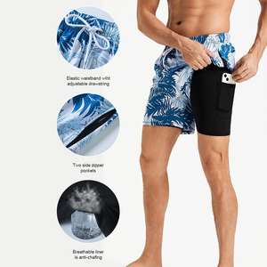Custom Sporty Summer Quick Dry Breathable Eco-Friendly Spandex/Polyester Sublimated Swim <b>Beach</b> Shorts Men Board Shorts for Hot - Product Image 3