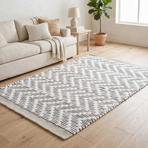 Handwoven Recycled Cotton Chindi Accent <b>Rug</b> <b>for</b> Bedroom Bohemian Farmhouse & Eclectic Home - Product Image 5
