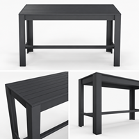 Table de bar moderne en aluminium pour extérieur, étanche, pour patio, jardin, comptoir haut, mobilier pour hôtel, complexe hôtelier