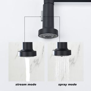 Rubinetto da Cucina Moderno in Acciaio Inox 304 Spazzolato con Doccetta Estraibile e Valvola in Ceramica - Product Image 4
