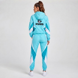 <b>Women</b> <b>Windbreaker</b> Tracksuit Lightweight Wind Resistant Jacket Jogger Pants Set Comfortable Sports Training Fitness Clothing - Product Image 2