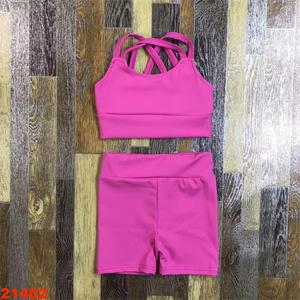 Top in tessuto Yoga Premium e set gonna/Shorts per ragazze con traspirabilità superiore e abbigliamento per bambini con stampa anti-umidità - Product Image 1