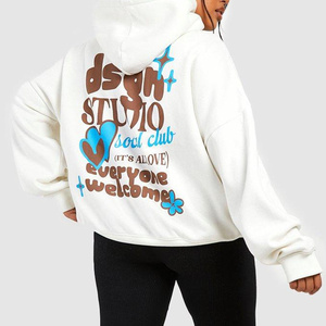 Sweat à capuche tissé ample pour femme, col montant, mélange de coton, pull décontracté, streetwear d'extérieur, vêtement chaud d'hiver - Product Image 3