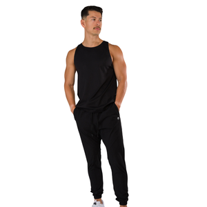 Pantalones Deportivos Negros para Hombre, Ligeros, Elásticos, Ajustados, con Bolsillo con Cremallera, Suministro al por Mayor Personalizado OEM - Product Image 4