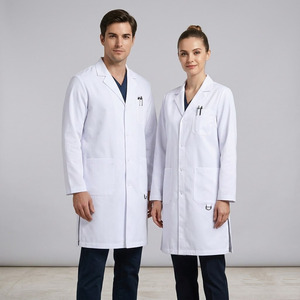 Bata de Laboratorio Médica Unisex de Poliéster y Algodón – Uniforme Completo para Hospital, Clínica y Laboratorio - Product Image 1
