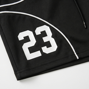 Men's Summer Breathable Casual Polyester Knitted Athletic Piping Sports <b>Tee</b> & Shorts Custom OEM Wholesale - Product Image 4