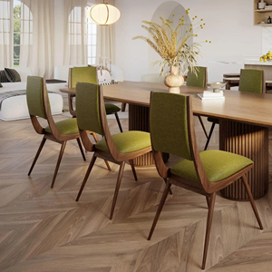 Silla de Comedor Moderna de Madera Maciza con Asiento Tapizado para Hogar, Cocina, Restaurante, Hotel, Cafetería, Muebles de Diseño Confortable - Product Image 6