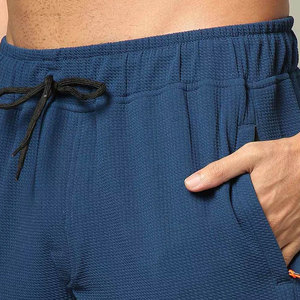 Conjunto Deportivo con Capucha para Hombre, 100% Algodón, Color Azul Sólido, Corte Regular, Estilo Casual para Otoño, Manga Larga, Bolsillos Laterales - Product Image 5