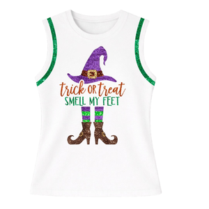 Custom High Quality Embroidery Women Tank <b>Tops</b> Tees Summer Sleeveless Halloween Crop <b>Top</b> Breathable 100% Cotton Mini Simple Fit - Product Image 1
