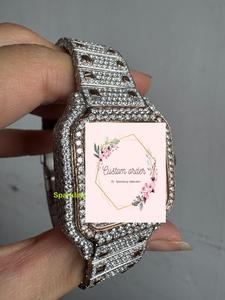 Reloj de Lujo con Diamantes Moissanite y Esfera Árabe Real para Hombre, Diseño Exclusivo Cuadrado de Acero Inoxidable, Reloj Mecánico con Incrustaciones de Diamantes - Product Image 2