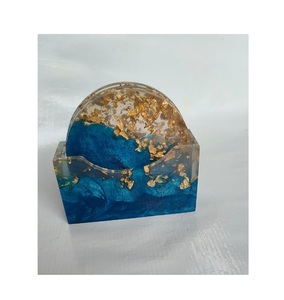 Sous-verre en résine pour vaisselle, 100% haute qualité, 2 couleurs combinées, style classique, fait main, sous-verre en résine polie, prix abordable - Product Image 6