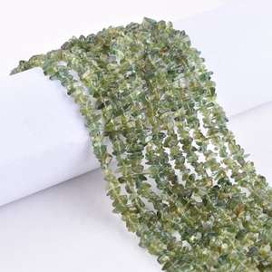 Natural Green Apatite Smooth Uncut Chips Loose Handmade Gemstone Beads Strand For Jewelry Making Wholesale Price From India - Product Image 2
