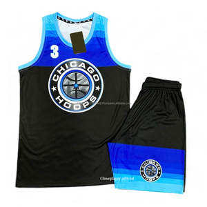 Conjunto de 2 Piezas de Camisetas de Baloncesto para Adultos, Unisex, Ropa Deportiva para Exteriores, Uniforme de Baloncesto sin Mangas, 100% Poliéster de Secado Rápido - Product Image 1