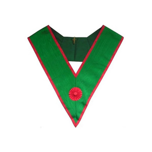 Collar Masónico Escocés Verde con Flecos de Alta Calidad, Diseño Personalizado Bordado - Product Image 3