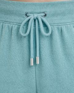 Pantalones Deportivos Anchos para Mujer, Color Verde Azulado, Cintura Elástica con Cordón, Corte Holgado Informal, Pierna Recta, Suaves y Cómodos para Estar en Casa - Product Image 3