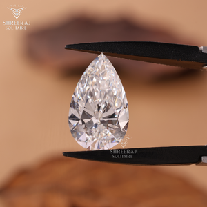 Diamant de laboratoire certifié IGI, grande taille 5,00 carats, forme poire, couleur F, pureté VVS1, fournisseur de diamants en vrac d'Inde - Product Image 1