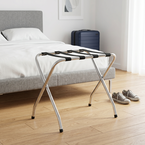 OEM SALE Organizer Factory Home <b>Storage</b> Furniture Manufacturer MIT DIY Housewares Household Hotel Steel Tube Luggage Rack - Product Image 1
