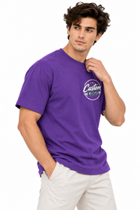 Unisex 100% Cotton O-Neck Short Sleeve Regular Fit Solid Color Casual <b>Silk</b> Screen Printed Eco-Friendly 220g Knitted <b>T</b>-<b>Shirt</b> - Product Image 2