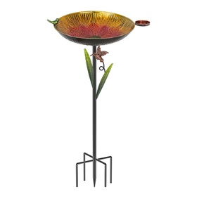 Nuevo Baño para Pájaros de Hierro Rústico para Decoración de Jardín, Patio y Césped, y para Propósitos de Bebedero para Aves - Product Image 1
