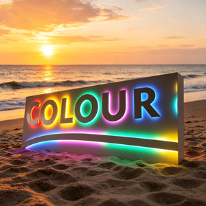 Custom 3D Acrylic Letter <b>Sign</b> Boutique Office <b>LED</b> Wall Logo with Raised Letter Business Brand Signage Illuminated <b>LED</b> <b>Sign</b> - Product Image 1