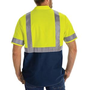 เสื้อเชิ้ตทำงานแขนสั้นไมโครไฟเบอร์แบบมองเห็นได้ชัดเจนสำหรับผู้ชาย ออกแบบเองได้ แบรนด์ของคุณเองได้ คุณภาพส่งออก ชุดยูนิฟอร์มโดยตรง - Product Image 4