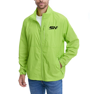 Men's Hooded <b>Waterproof</b> <b>Jacket</b> Full Sleeve Zipper Closure Solid Color Polyester Material Winter Outdoor Wear Regular Fit - Product Image 1