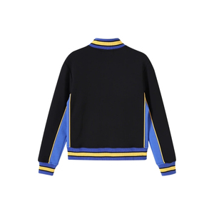 Veste d'échauffement SGRho Black Air Tech Fleece bleu roi avec bordure dorée, fermeture éclair intégrale, veste d'entraînement athlétique, vêtements de sport pour sororité et université - Product Image 2