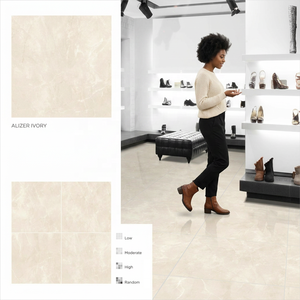 Alizer Gris Exportación barata 800x800mm Azulejos PGVT de cuerpo completo 80x80cm Porcelana Etiopía Suelo de centro comercial de baño gris oscuro - Product Image 2