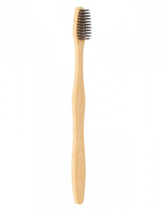 Brosse à dents en bambou Blue Lotus, poils doux au charbon de bois, manche biodégradable, taille standard, usage domestique pour adultes - Product Image 4