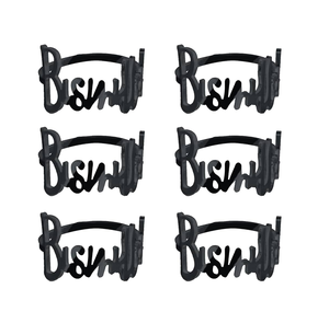 Anillos de Servilleta de Metal de Lujo, Diseño con Molde de Letras, Hechos a Mano, 6 Piezas, Anillos de Servilleta Metálicos para Mesa de Comedor - Product Image 1