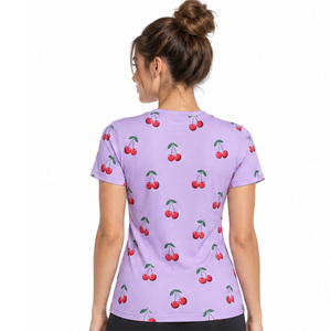 <b>Ladies</b> Gym T Shirts Womens Workout <b>Tops</b> Cotton Fitness Tees Custom Logo Wholesale Manufacturer Supplier OEM ODM Activewear Buyer - Product Image 4