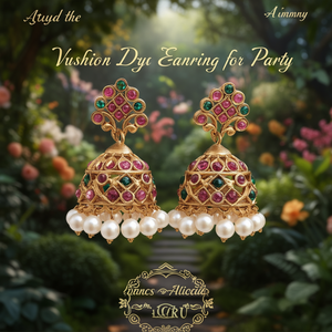 Vintage Gold Plated Pearl Drop Stud Earrings for Party - Product Image 3