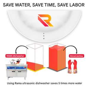 Lavavajillas Ultrasónico Eléctrico Comercial Rama RB-1800 Pro, Doble Tanque, 8000W, Acero Inoxidable 304, Desengrasado Profundo y Limpieza Higiénica al 99.9% - Product Image 4