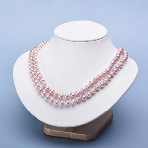 Collier de perles d'eau douce Tilian 7-8 mm, chaîne de pull monocouche, boucle en forme de 8, cercle fermé, polyvalent et élégant pour multiples occasions - Product Image 1